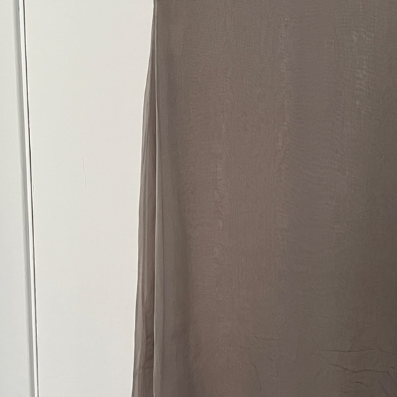 Valentino Grey Silk Cocktail Dress with Pleating detail. - Picture 2 of 16